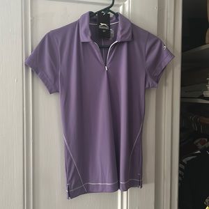 Purple slazenger women's golf shirt NWT